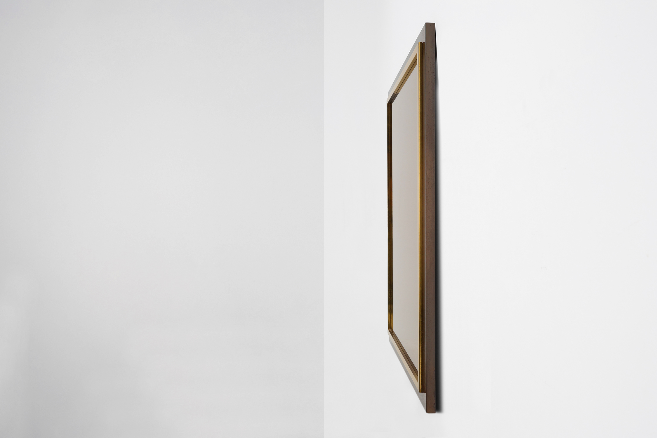 Belgian Mid-Century Belgo Chrome Mirror in Copper and Fumé Glass, 1980sthumbnail